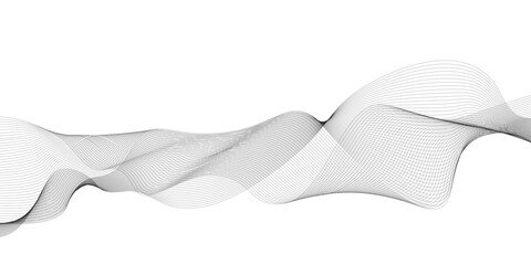Abstract wave lines background. Blending wave line background. Black wave on white background.