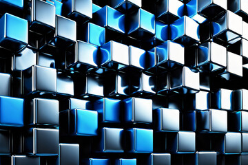 Silber Fraktal Quadrat Hintergrund mit Farbverlauf