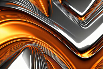 Oranges Fraktal Hintergrund mit Farbverlauf - 767833140