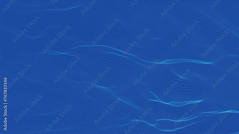 Poster abstract digital particle wave. futuristic dotted wave. big data digital code. technology or science