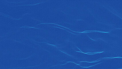 Abstract digital particle wave. Futuristic dotted wave. Big data digital code. Technology or science banner. Technology background vector. Vector illustration.