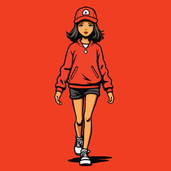 An expressive person in casual wea