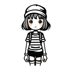 An expressive person in casual wea