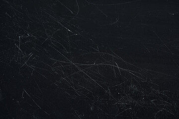 Mock up with an abstract background with white scratches isolated on black background with empty,...