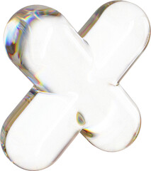 3d rendering. Abstract geometric shapes illustration. Dispersion glass objects isolated on transparent background