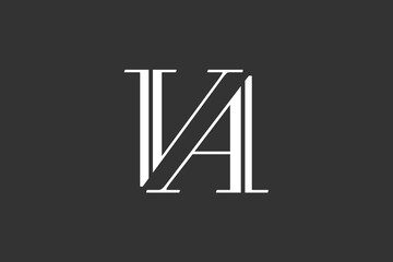 VA, AV, V, A, Abstract Letters Logo Monogram