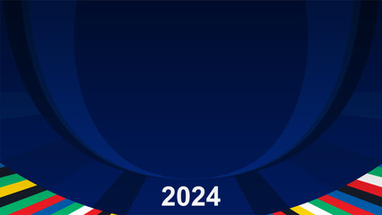 Soccer championship abstract Summer Football 2024 competition Group Stage of the European football tournament in Germany National flags pattern European soccer player game goal teams Final draw euro - obrazy, fototapety, plakaty