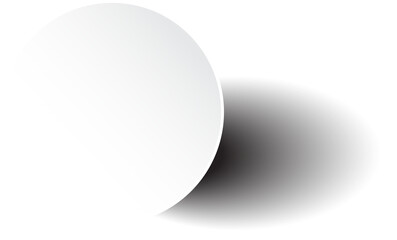 Paper round and shadow realistic tag, sticker, banner