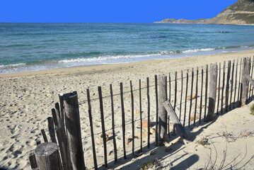 Clôture de dune sur la plage - 767835581