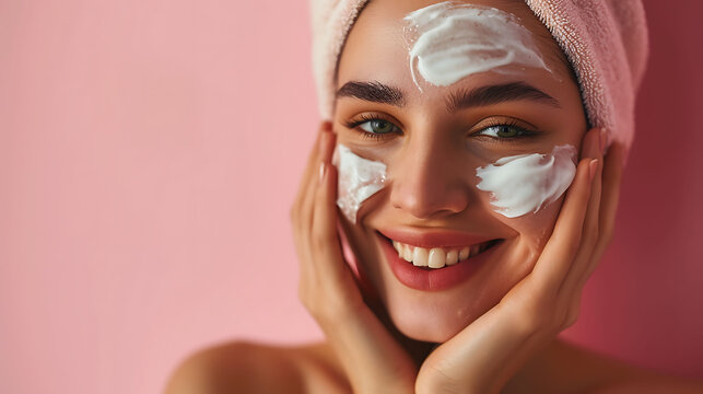 Sharing tips and tricks for effective facial care, encouraging a healthy and radiant complexion. Copy Space.