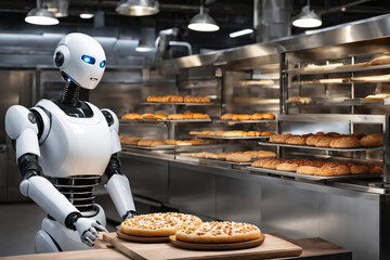 Roboter als Bäcker in der Backstube - 767836937