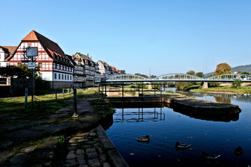 Fototapeta premium River Fulda at Rotenburg