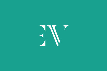 EV, VE, E, V, Abstract Letters Logo Monogram