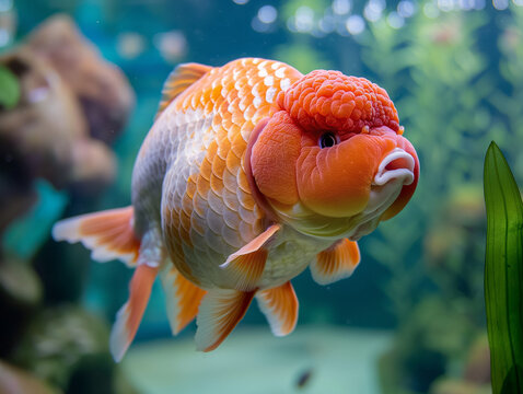 ranchu, ranchu fish, fish, aquarium, goldfish