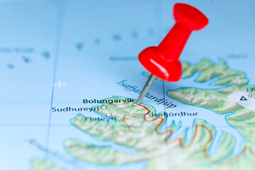 Bolungarvik, Iceland pin on map