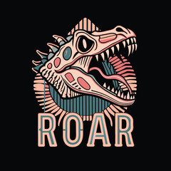 Dino head t shirt design