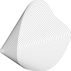 Dynamic circle fluid forms made of line