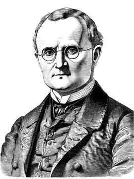 Timeless Portrait Gregor Mendel, Father of Genetics, in Classic Pose, generative AI