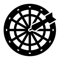Obraz premium Dartboard glyph icon