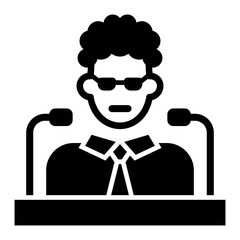   Political glyph icon