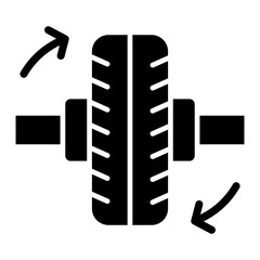   Wheel Balancing glyph icon