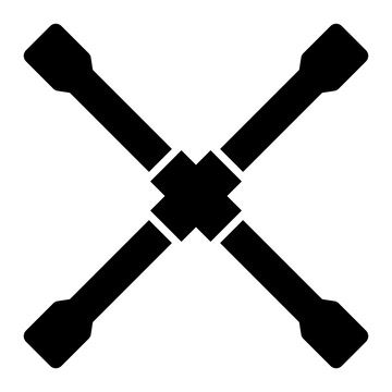   Lug Wrench glyph icon