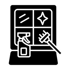   Window Cleaning glyph icon
