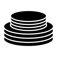   Sustainable tableware glyph icon