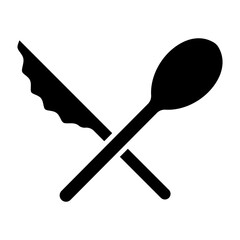   Compostable utensils glyph icon