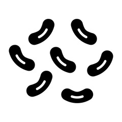   Black beans glyph icon
