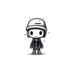  A trendy figure captured in a stylized portrait