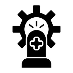   Quick Rescue Gear glyph icon