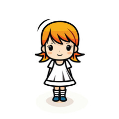 Obraz premium A cheerful cartoon character with spiky hair and big eyes