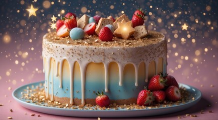 Beautiful Birthday Kids Cake