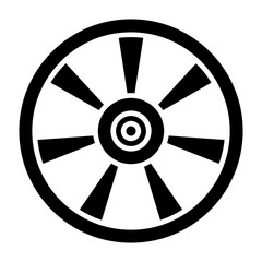 Obraz premium Cricket Wagon Wheel glyph icon