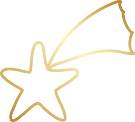 Golden stars icon drawing style