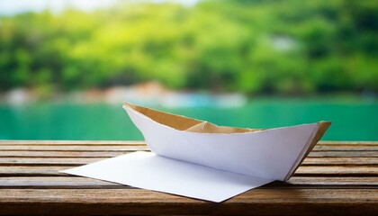 Simple Beginnings: A Paper Boat on a Wooden Table
