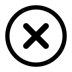 Obraz premium cross glyph icon