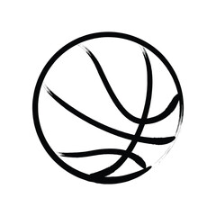 A silhouette of a basketball vector