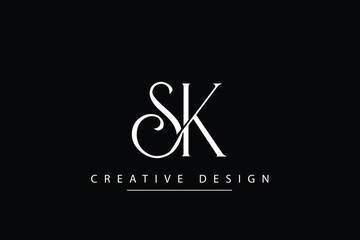 SK, KS, S, K, Abstract Letters Logo Monogram