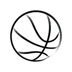 A silhouette of a basketball vector