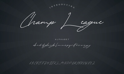 signature Font Calligraphy Logotype Script Brush Font Type Font lettering handwritten