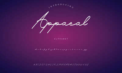 signature Font Calligraphy Logotype Script Brush Font Type Font lettering handwritten