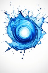 Captivating isolated water vortex splash on white background for striking visual appeal
