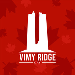 Vimy Ridge Day Illustration vector background. Vector eps 10