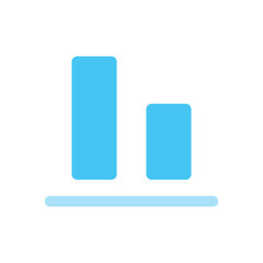 Flat Color Bottom Alignment vector icon