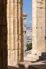 Propylaia, monumental ceremonial gateway to the Acropolis of Athens, Greece