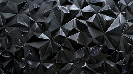 "A Black Wall Made of Triangles from Dark"


