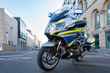 Polizei-Motorad - obrazy, fototapety, plakaty