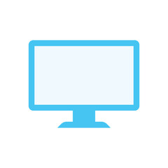 Flat Color Monitor vector icon